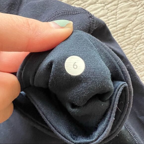 Lululemon Sashiko Blue Camo Patchwork Wunder Under Leggings 6 - Picture 8 of 8